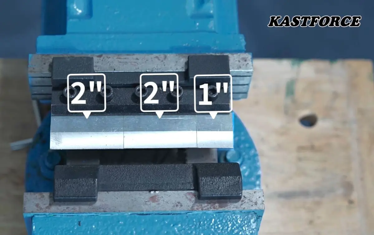 KASTFORCE KF5011 5 Inch (125mm) Metal Brake Bender Attachment with 3 Finger Dies | Bends 14 Gauge Steel & 1/8" Aluminum - view 2