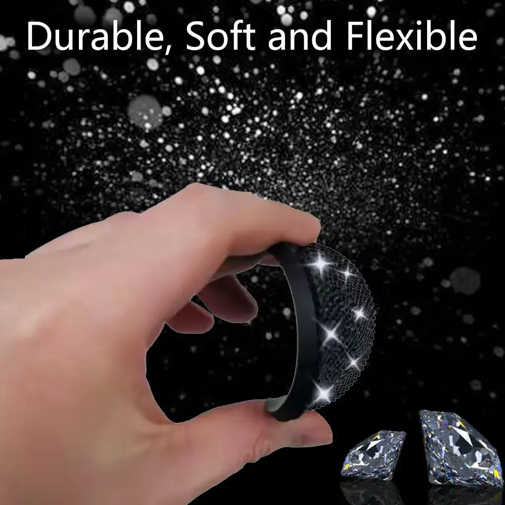 NBTEPEM Bling Black Car Cup Holder Coasters (4 pcs, 2.75 inch) | Sparkle & Protect Your Car Interior - view 4