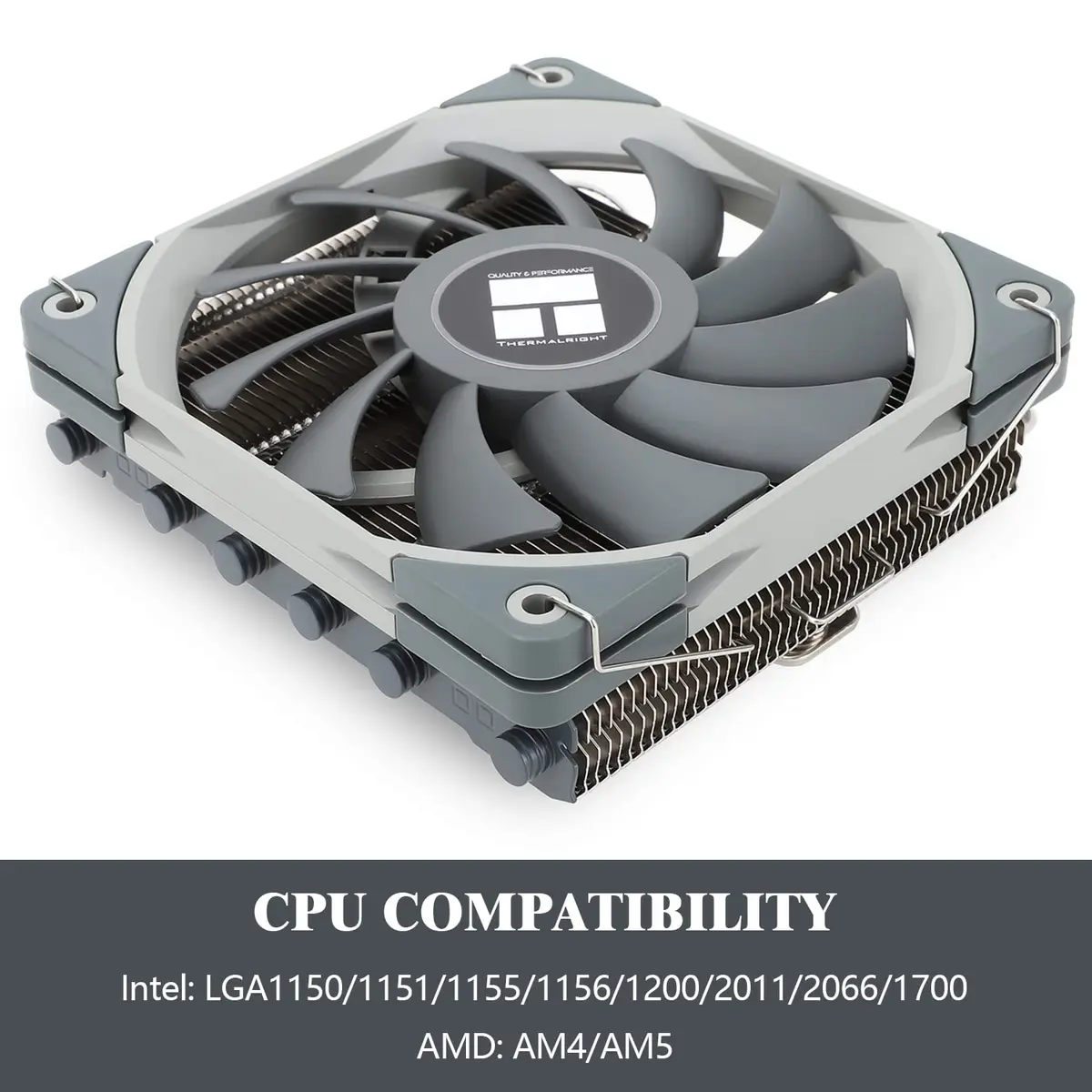 Thermalright AXP120-X67 Low Profile CPU Air Cooler 67mm Height | 6 Heat Pipes, 120mm PWM Fan, LGA 1700/AM4 Compatible - view 3