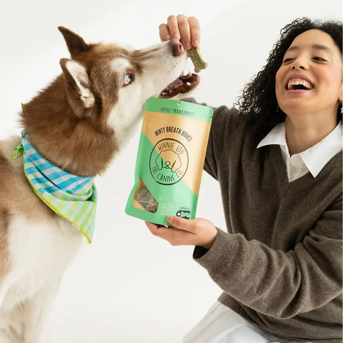Winnie Lou The Canine Co. Mint Breath Bones 4 Oz | Organic Dog Treats for Fresh Breath - view 2