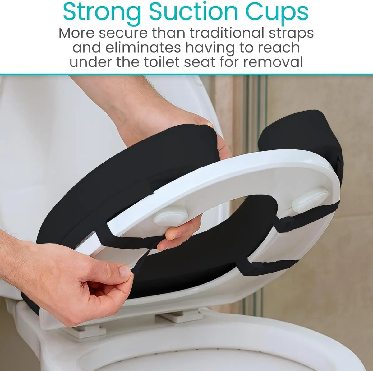 Vive Toilet Seat Cushion 2" Soft Foam | Relieves Pressure Points for Bathroom Mobility - view 9