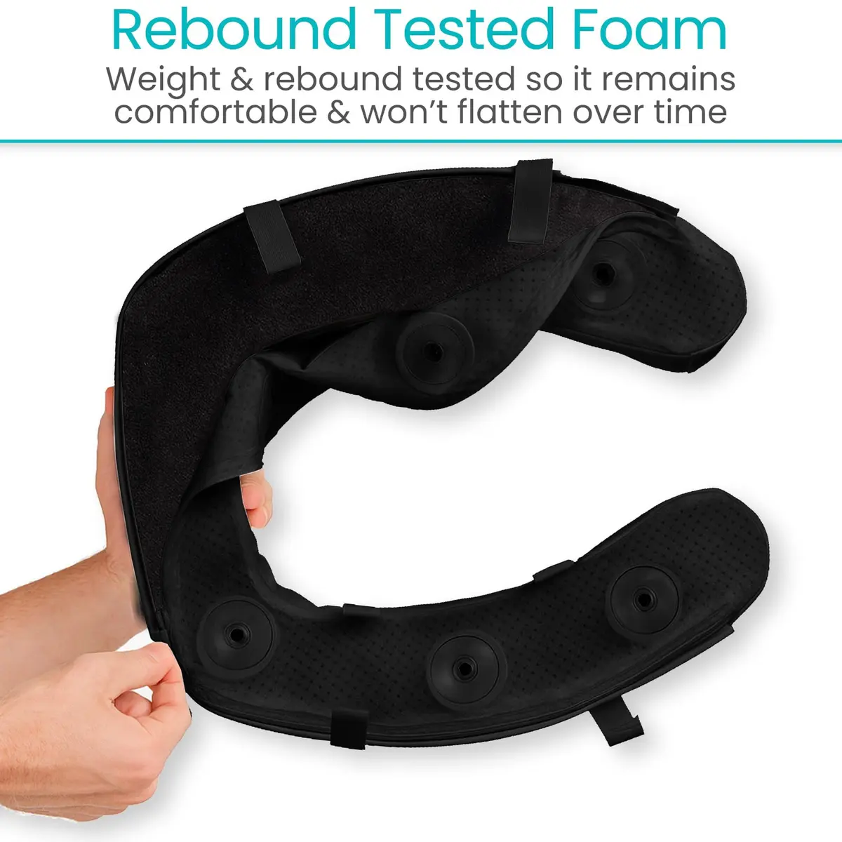 Vive Toilet Seat Cushion 2" Soft Foam | Relieves Pressure Points for Bathroom Mobility - view 4