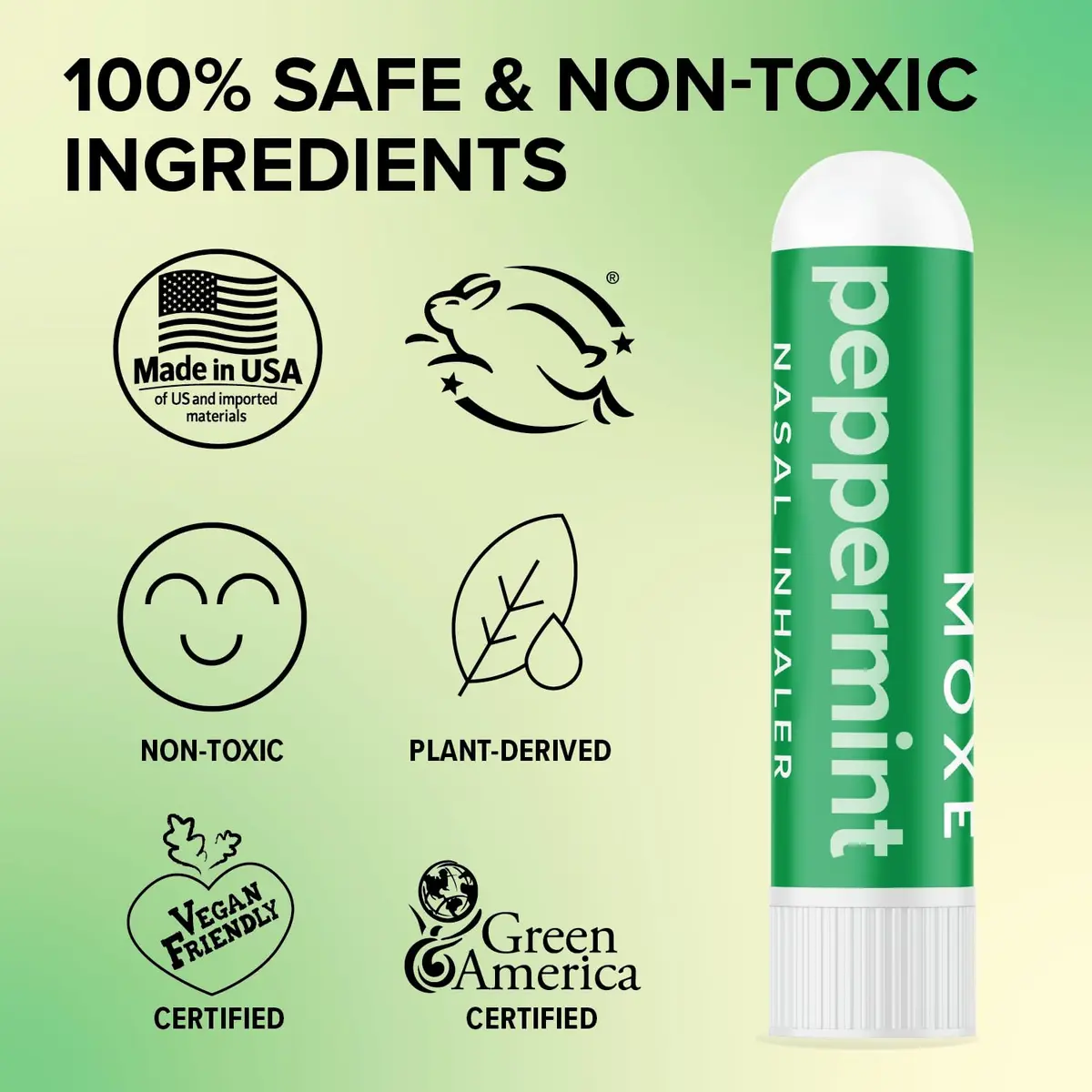 MOXE Peppermint Essential Oil Nasal Inhaler Stick, Cooling & Refreshing 3PK | Pure Peppermint Oil for Breathing & Mental Alertness - view 7