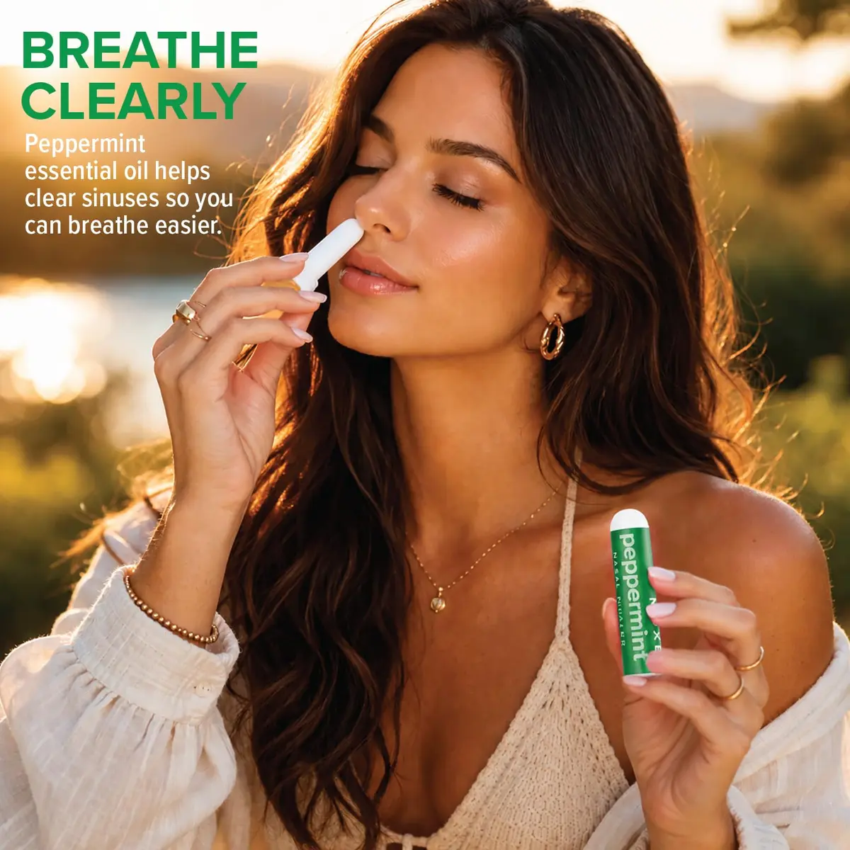 MOXE Peppermint Essential Oil Nasal Inhaler Stick, Cooling & Refreshing 3PK | Pure Peppermint Oil for Breathing & Mental Alertness - view 3