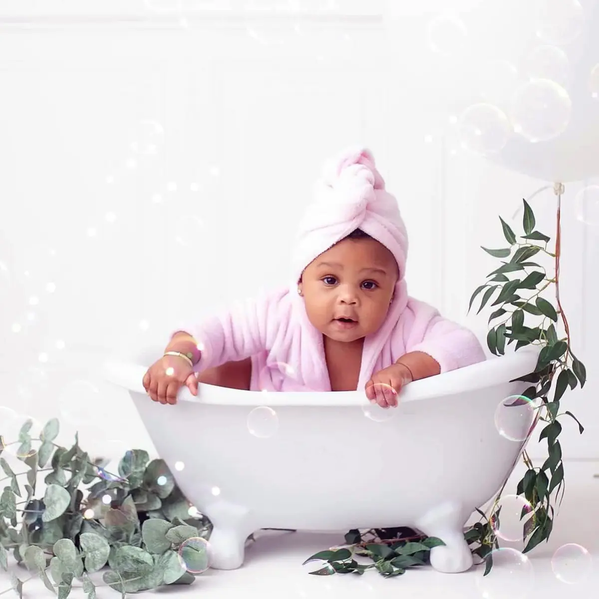 M&G House Newborn Photography Props Baby Bathrobe Set Pnk 6-13 Months | Soft Cotton, Cute & Fashion - view 7