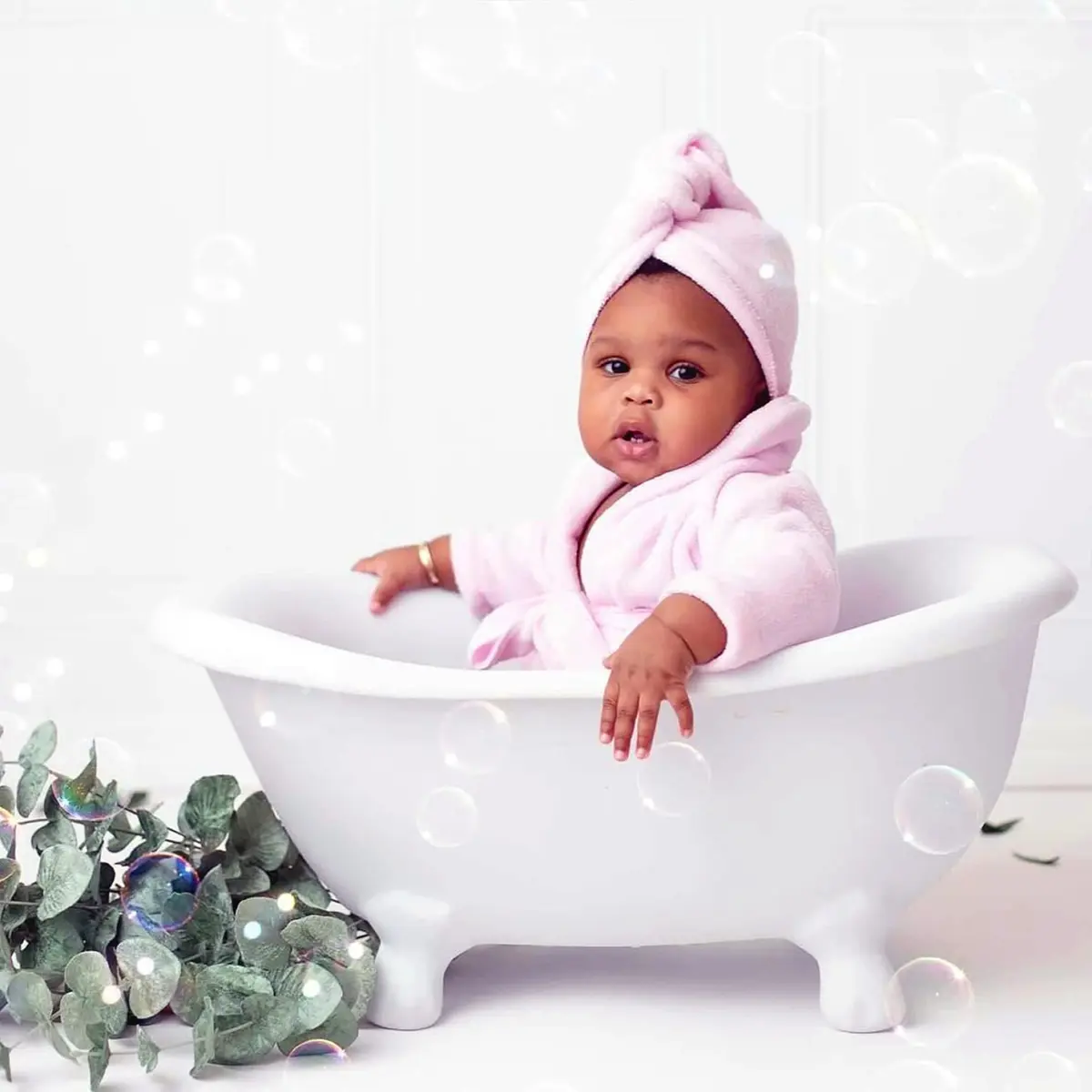 M&G House Newborn Photography Props Baby Bathrobe Set Pnk 6-13 Months | Soft Cotton, Cute & Fashion - view 9