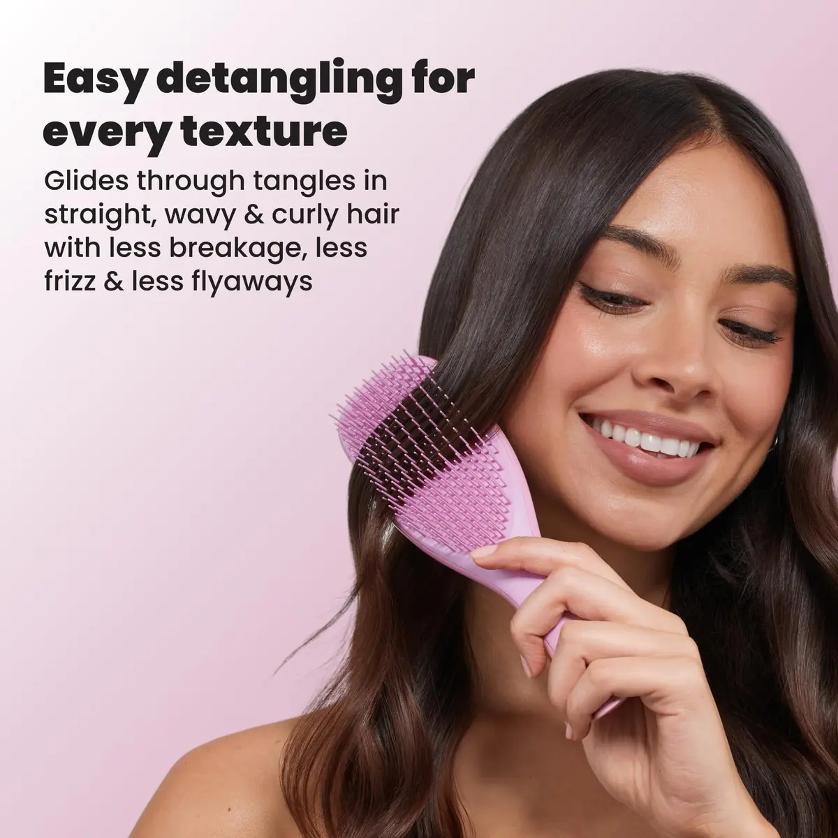 Tangle Teezer Ultimate Detangler Brush, Rosebud | Patented Two-Tiered Teeth Reduce Breakage - view 7