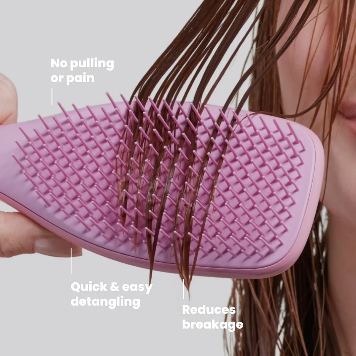 Tangle Teezer Ultimate Detangler Brush, Rosebud | Patented Two-Tiered Teeth Reduce Breakage - view 4