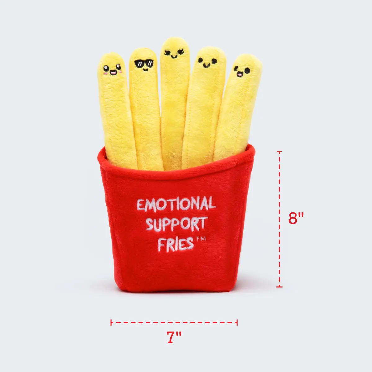 Relatable Emotional Support Fries Plush Toy Set 18 cm (7.25 in) | Soft Cuddly Toy with Carrying Basket - view 3