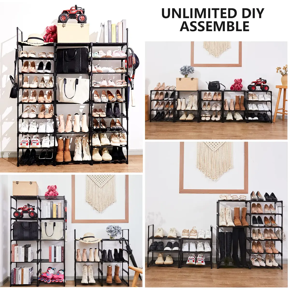 Mavivegue 9-Tier Metal Shoe Rack | Holds 50-55 Pairs, Modular & Durable (70-120 chars) - view 5