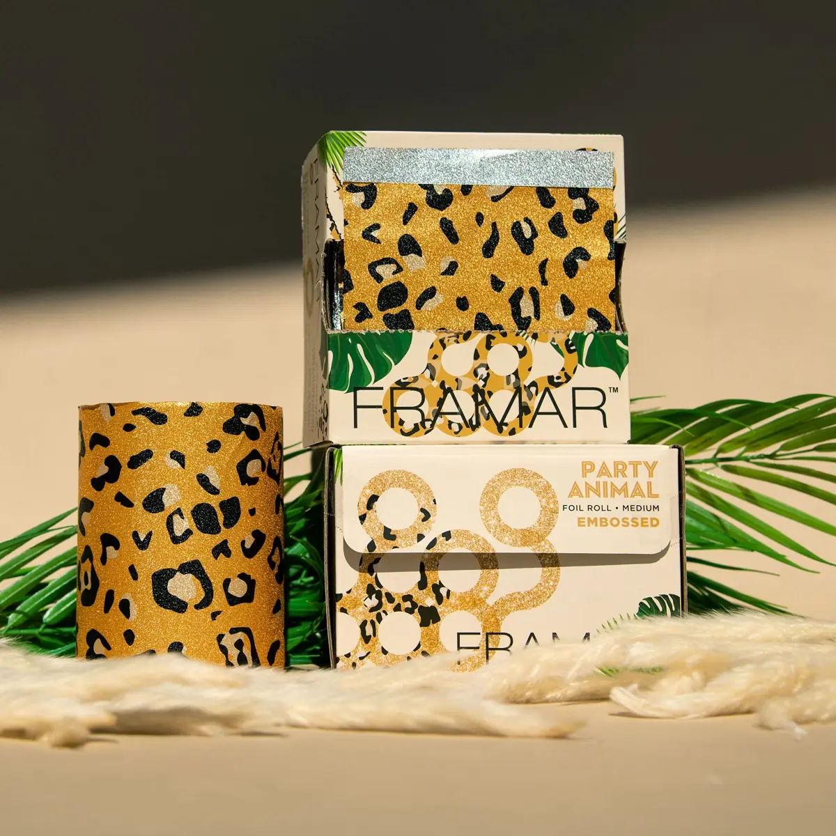 FRAMAR Party Animal Hair Foils For Highlighting, 500 Sheets | Fun Leopard Print Aluminum Foil - view 5