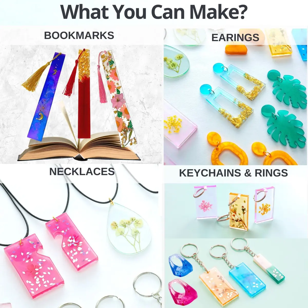 Piccassio Resin Jewelry Kit for Beginners | Complete DIY Craft Set with Molds & Tools - view 5