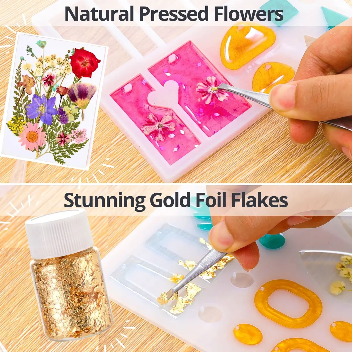 Piccassio Resin Jewelry Kit for Beginners | Complete DIY Craft Set with Molds & Tools - view 4