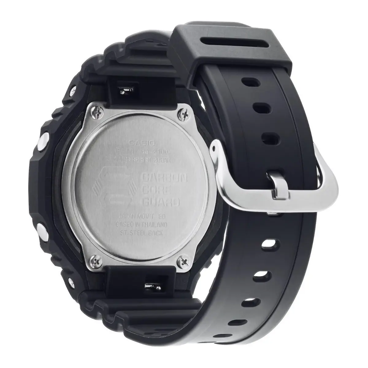 Casio GA-2100-1A4ER G-Shock Neon Accent Quartz Watch for Men, Black/Orange | Durable Resin Case & 200M Water Resistance - view 5
