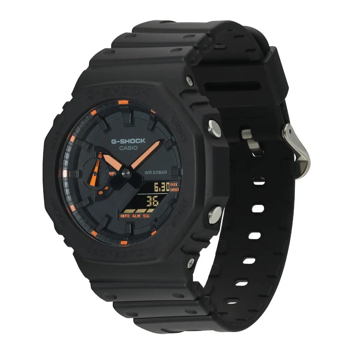 Casio GA-2100-1A4ER G-Shock Neon Accent Quartz Watch for Men, Black/Orange | Durable Resin Case & 200M Water Resistance - view 2