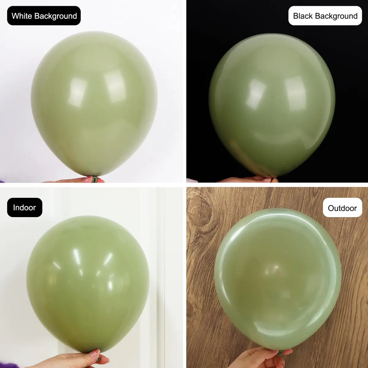 rubfac Sage Green Balloons 129pcs Different Sizes Latex Balloon Arch Kit | Assorted Colors Party Balloon Garland for Birthdays & Events - view 3