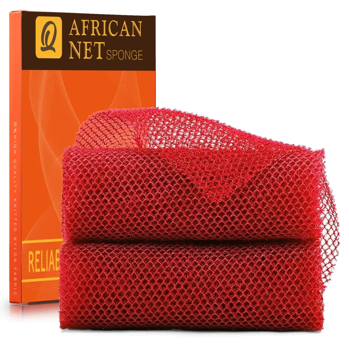 UJFQBH African Net Bath Sponge 80cm (31.5in) | Exfoliating Shower Body Scrubber for Back and Skin - main product image