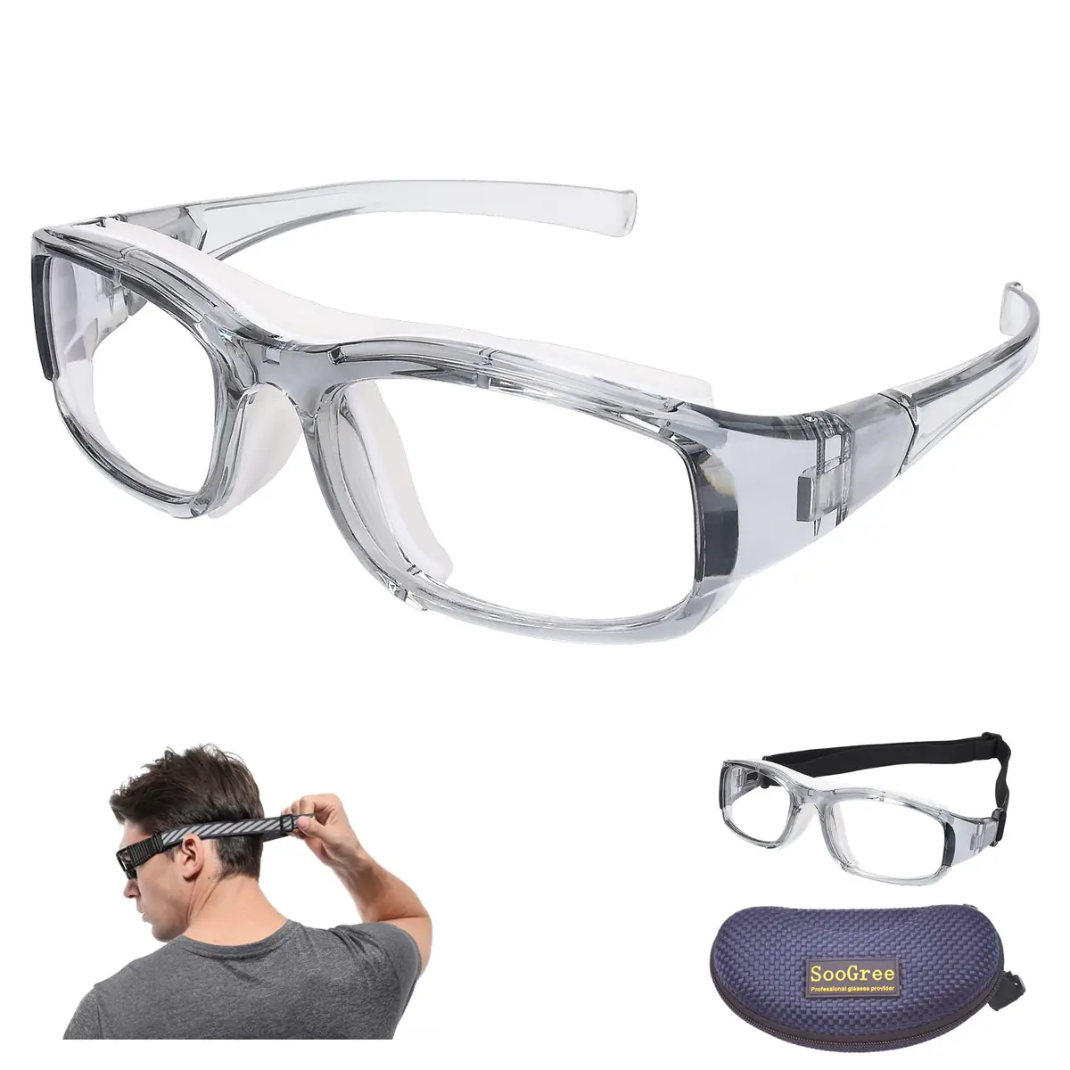 SooGree Sport Goggles Glasses Squash & Racquetball Impact-Resistant Impact - main product image