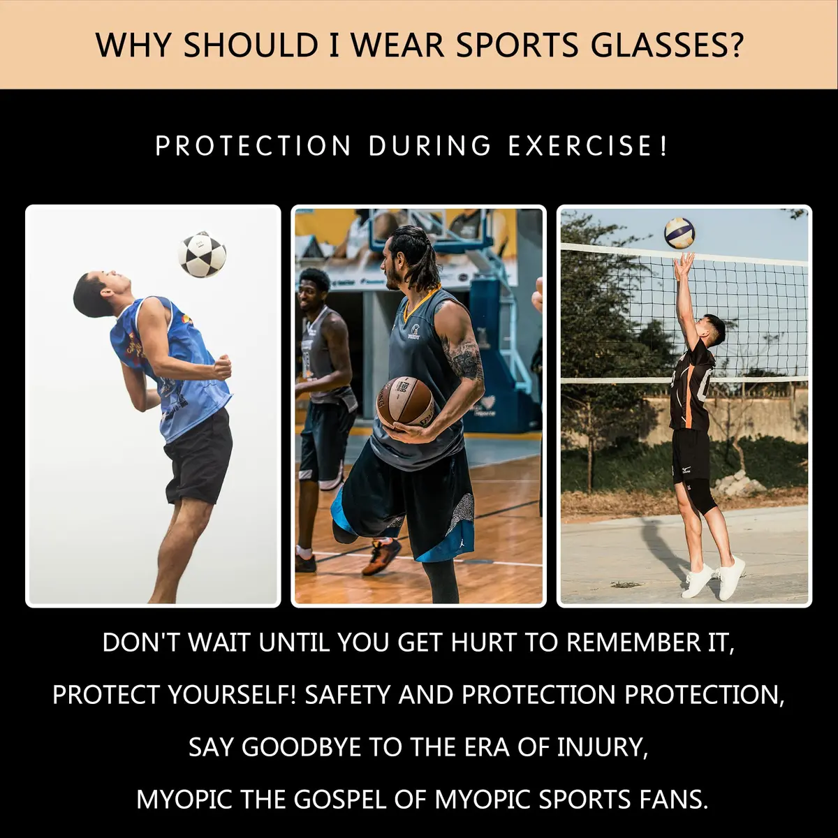SooGree Sport Goggles Glasses Squash & Racquetball Impact-Resistant Impact - view 7