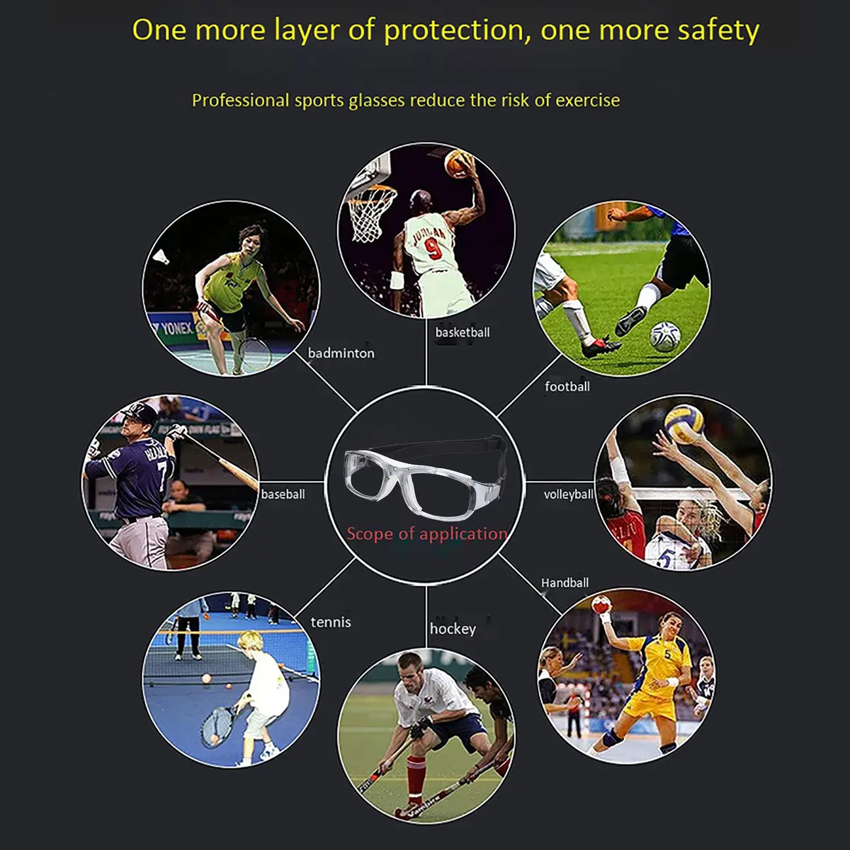 SooGree Sport Goggles Glasses Squash & Racquetball Impact-Resistant Impact - view 8