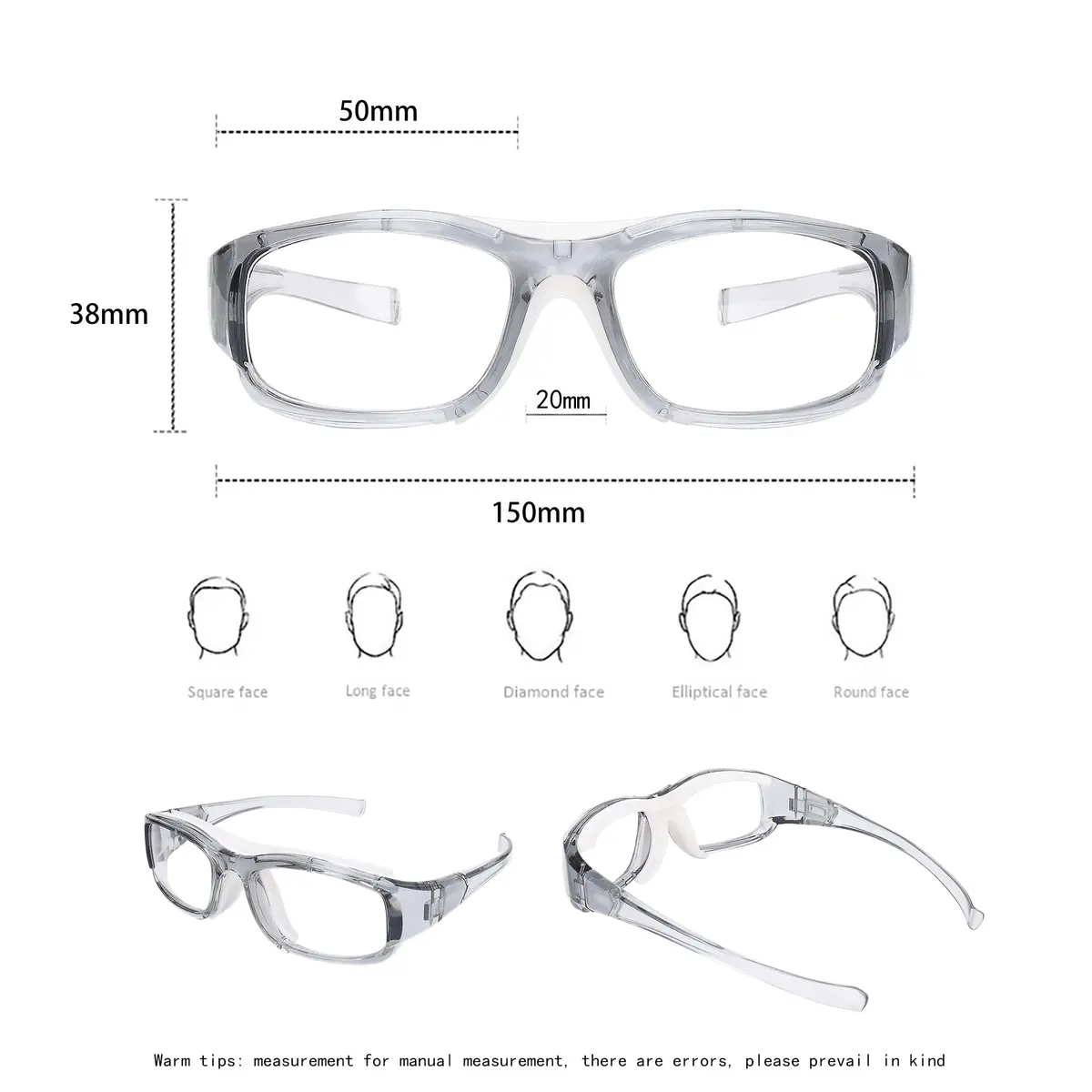 SooGree Sport Goggles Glasses Squash & Racquetball Impact-Resistant Impact - view 2
