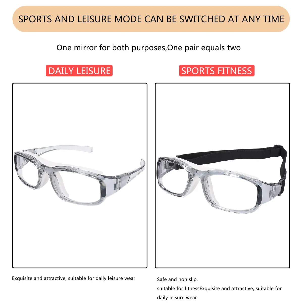 SooGree Sport Goggles Glasses Squash & Racquetball Impact-Resistant Impact - view 3