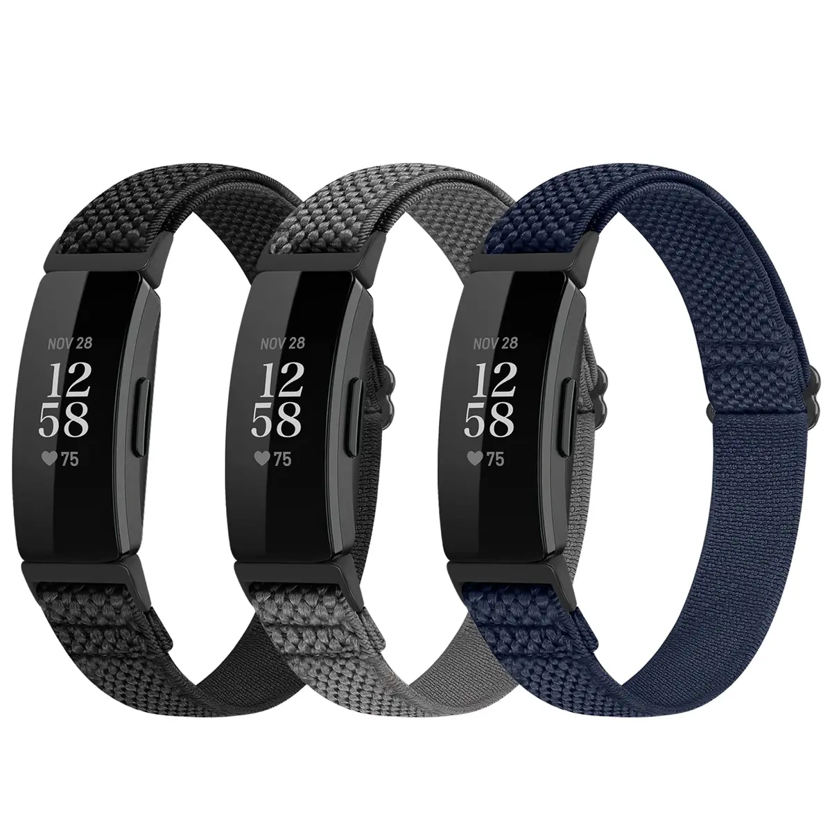 Huamanlou Adjustable Nylon Sport Bands for Fitbit Inspire 3 & More | Breathable, Stretchy, Unisex Wristbands - main product image
