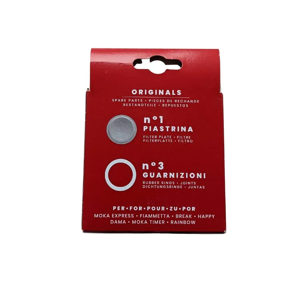 Bialetti Moka Pot Spare Parts Kit for 6-Cup Moka Express | 3 Gaskets & 1 Plate - view 3