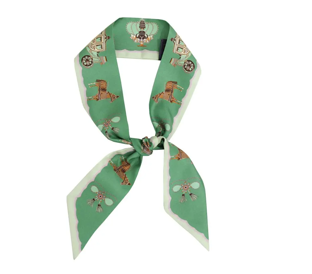 JERLA Mulberry Silk Scarf for Women | 33.5"×1.97" | Multi-Use Silk Accessory - view 5