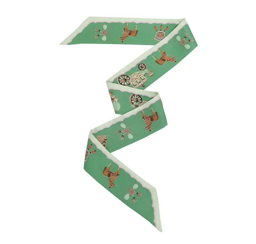 JERLA Mulberry Silk Scarf for Women | 33.5"×1.97" | Multi-Use Silk Accessory - view 2