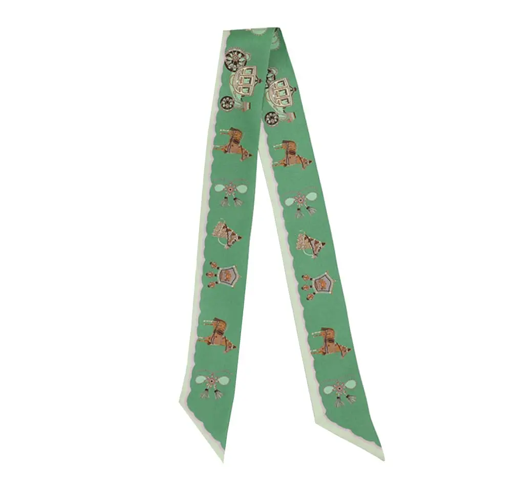 JERLA Mulberry Silk Scarf for Women | 33.5"×1.97" | Multi-Use Silk Accessory - view 3