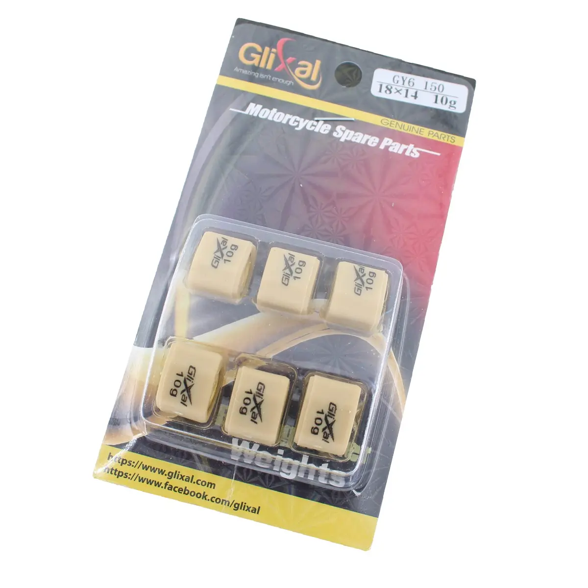 Glixal 18x14mm High Performance Polygon Variator Sliders | Racing Roller Weights for GY6 125cc-150cc Scooters & ATV - view 6
