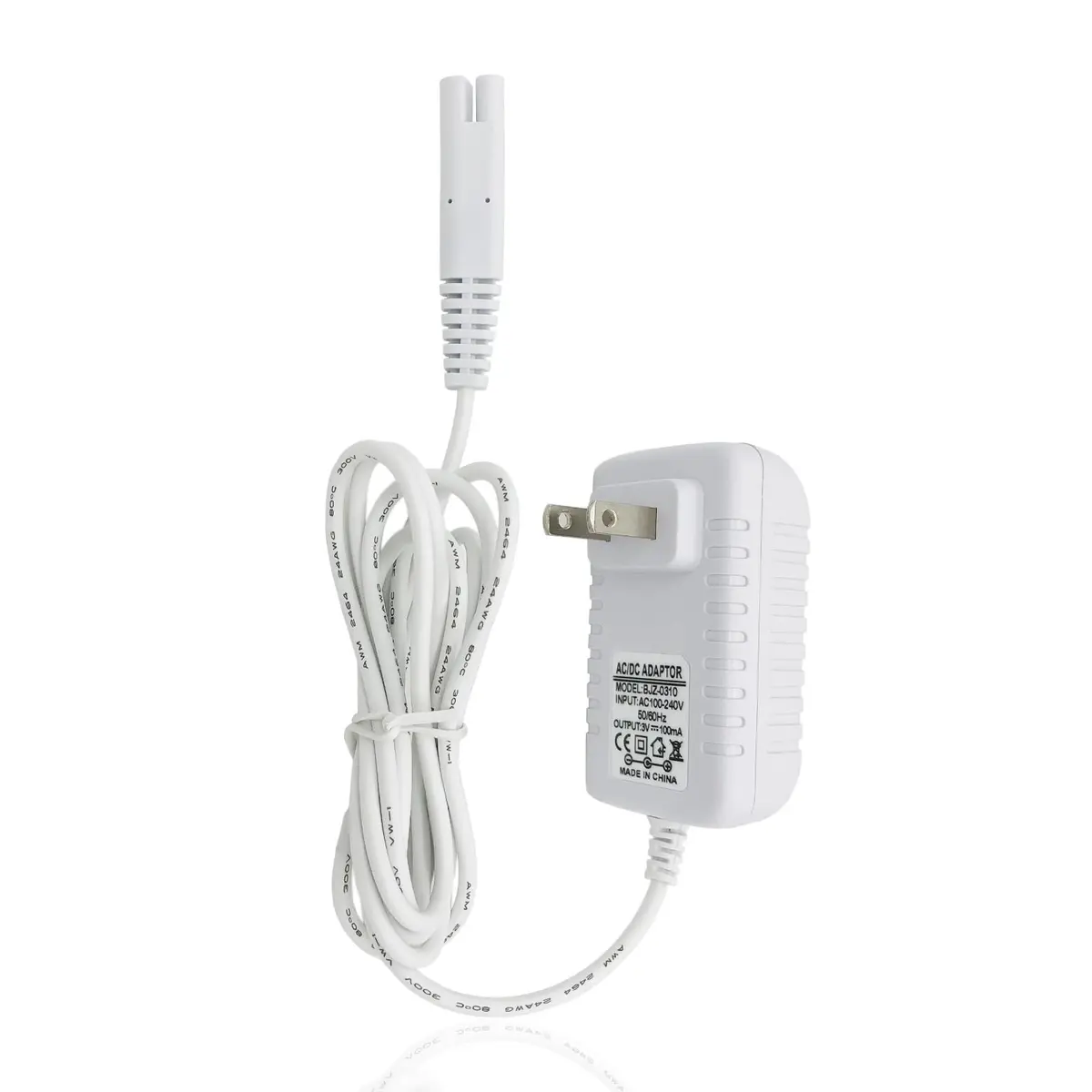 PDEEY 3V Water Flosser Charger Replacement Wall Adapter 5 ft Cable | Compatible with Waterpik WP360 WP462 WP450 - main product image