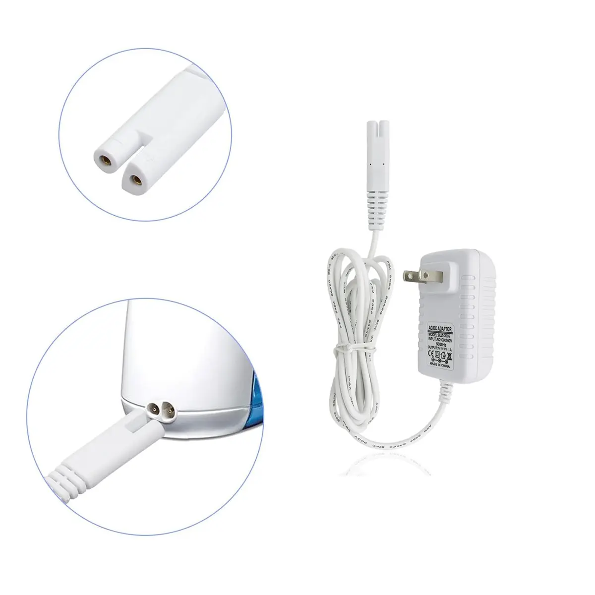 PDEEY 3V Water Flosser Charger Replacement Wall Adapter 5 ft Cable | Compatible with Waterpik WP360 WP462 WP450 - view 6
