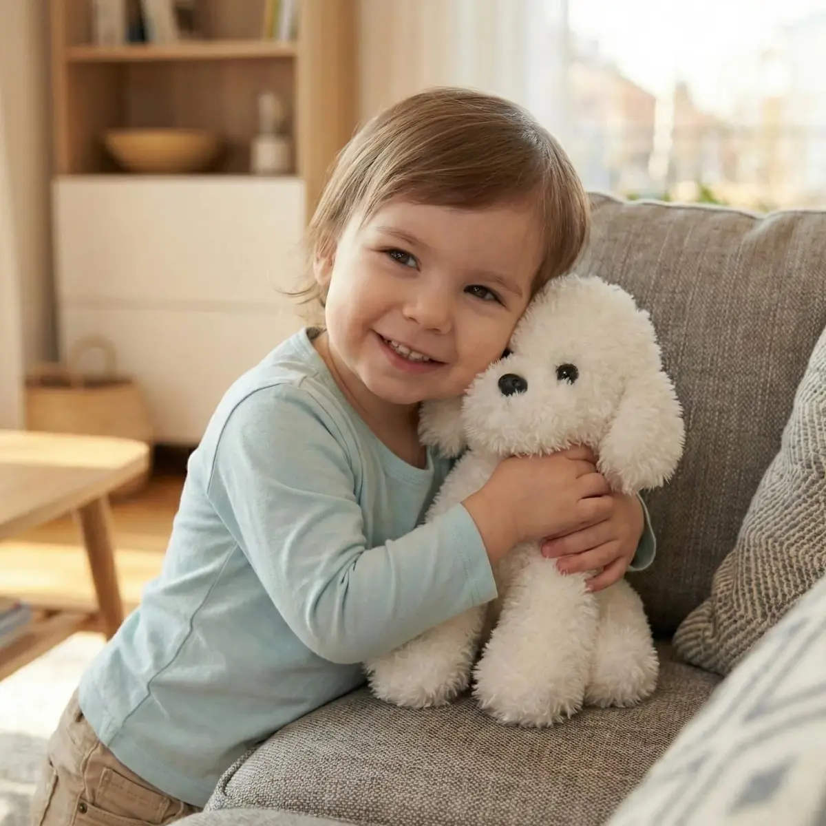 WEIGEDU White Toy Poodle Stuffed Animal Dog Puppy - Bichon Frise Maltese Maltipoo White Labradoodle Plush Toy for Kids and Babies 12.6" - view 3