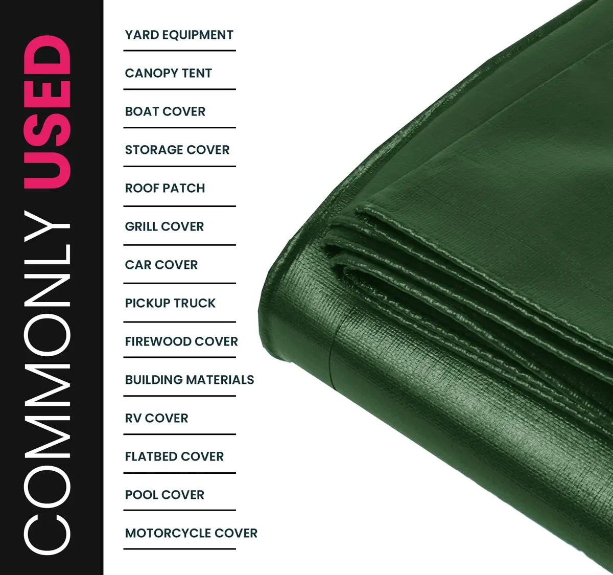 PROTARP Heavy Duty 22 Mil Tarp Cover 20′ X 30′ | Waterproof UV Resistant Rip & Tear Proof - view 5