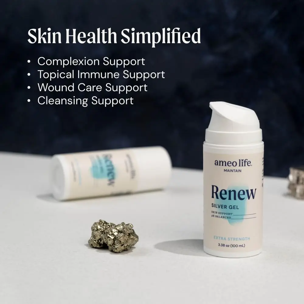 Ameo Life Extra Strength Colloidal Silver Gel 35 ppm | pH Balanced Skin Care for Minor Cuts & Burns (100ml) - view 2