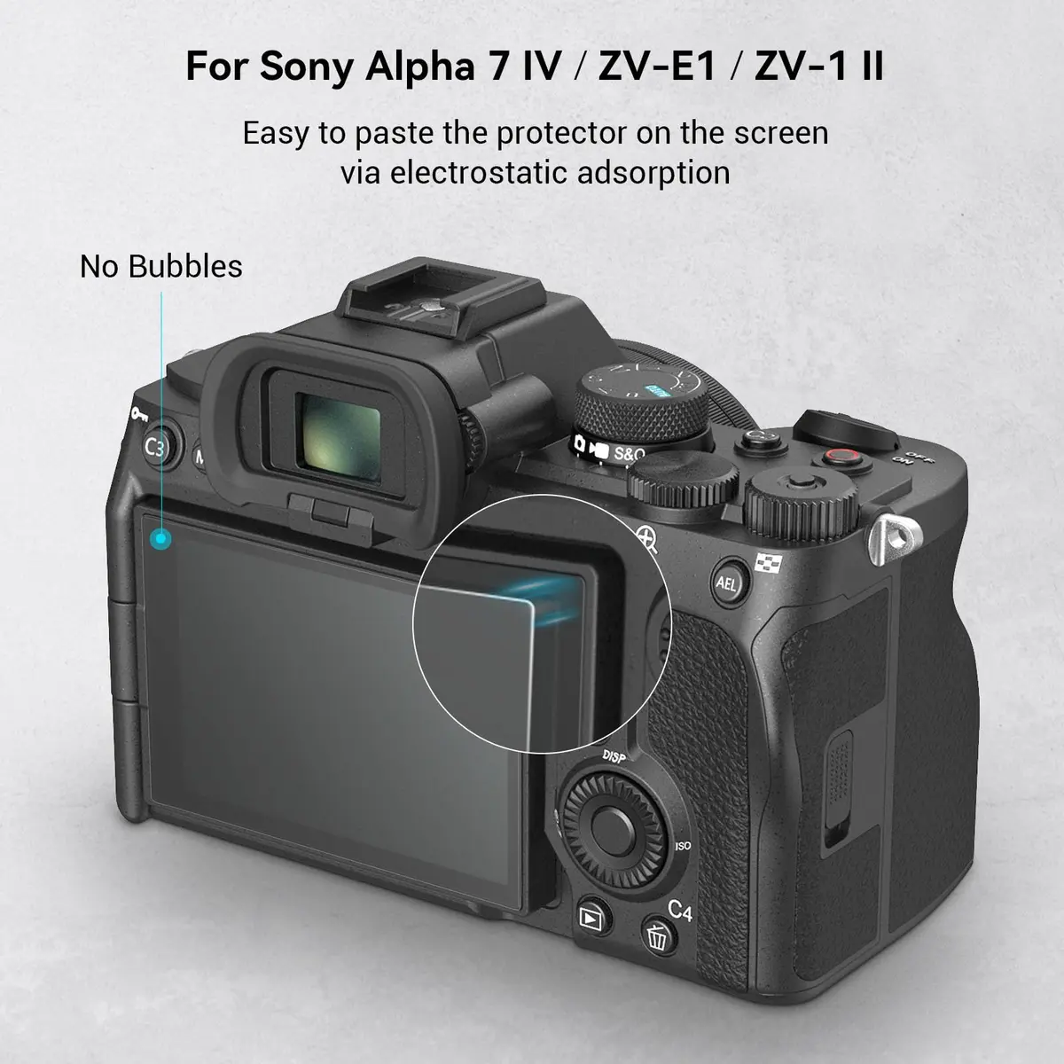 SMALLRIG Tempered Glass Screen Protector for Sony Alpha 7C II / 7CR / 6700 / ZV-E1 / 7 IV Cameras (4-Pack, 73.4 x 49.6mm) - view 2