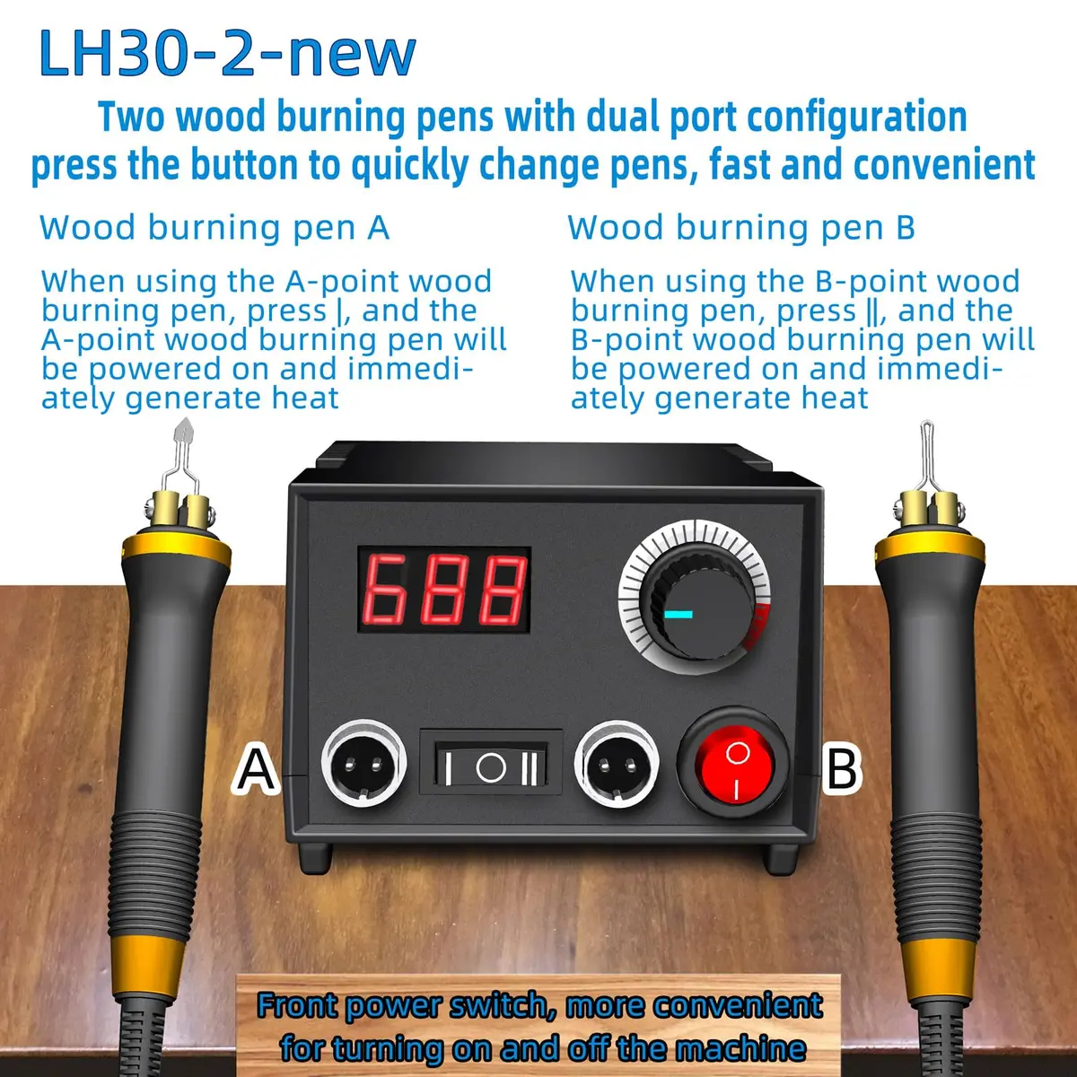 FIRElood LH30 Wood Burning Kit | Digital Temp Control for Adults & Beginners - view 2