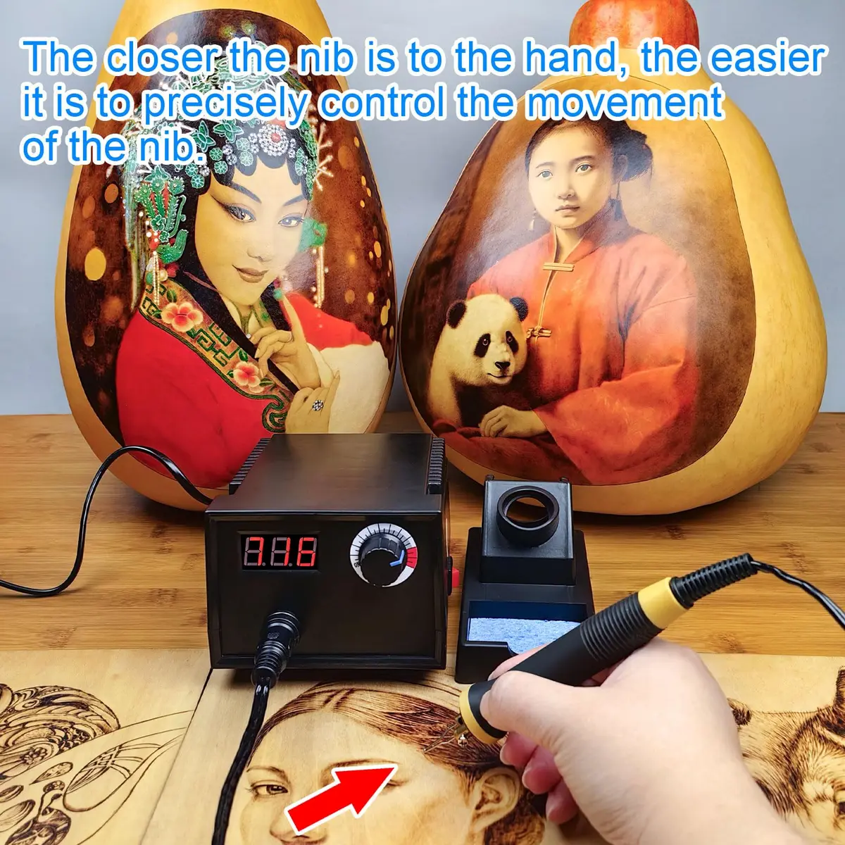 FIRElood Wood Burning Tool Kit 25~750°C | Professional Pyrography Pen with Digital Thermometer - view 3
