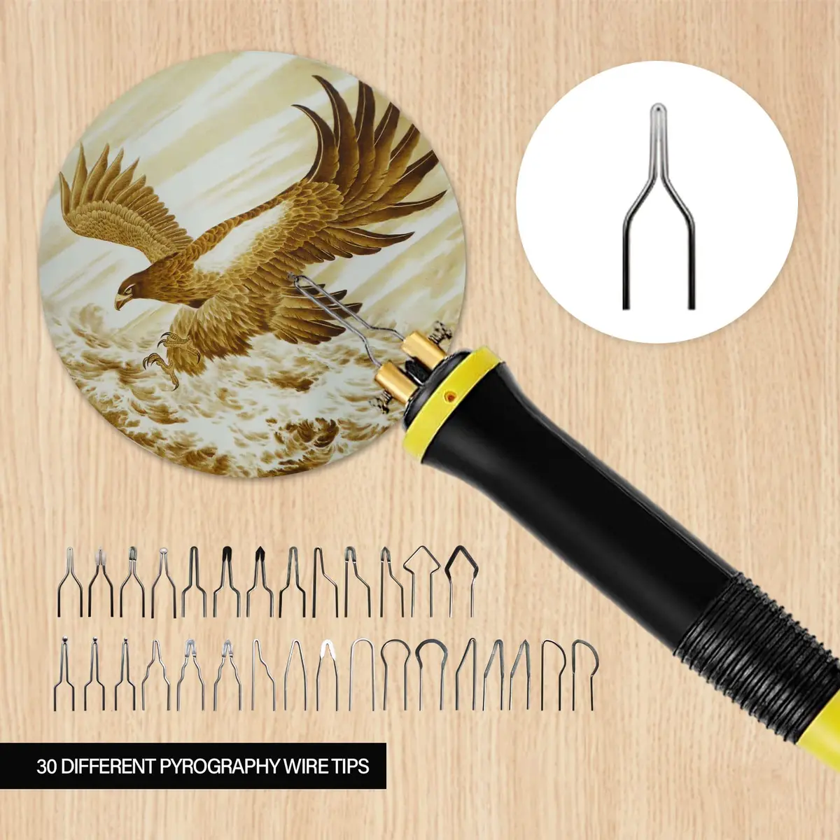 FIRElood Wood Burning Tool Kit 25~750°C | Professional Pyrography Pen with Digital Thermometer - view 4