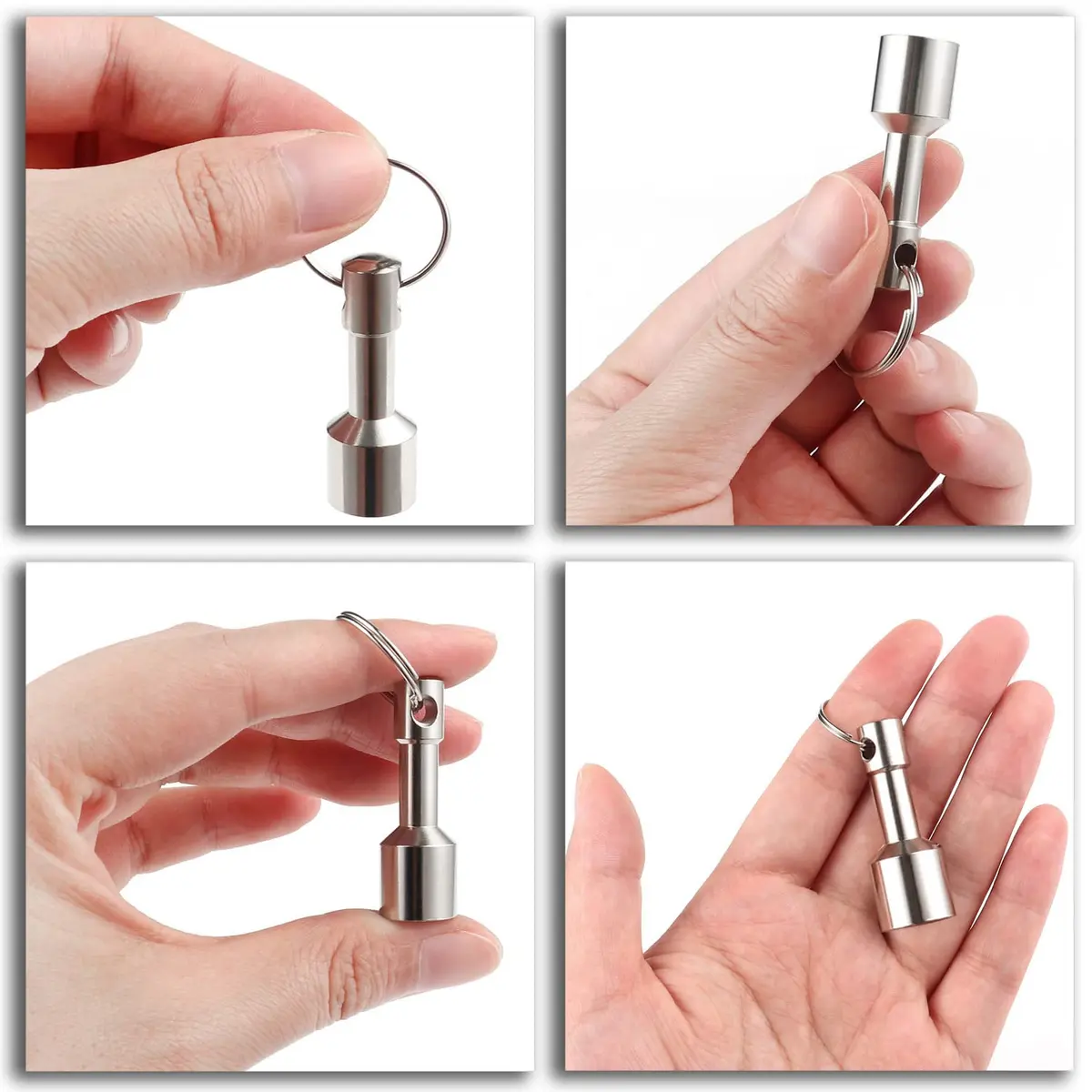 WELLZEER Neodymium Keychain Magnet 17mm x 47mm (2-Pack, Silver) | Strong Rare Earth Metal for Testing Brass, Gold, Silver & Hanging Keys - view 4