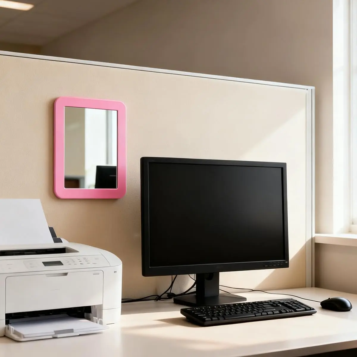 ARTLYMERS Locker Mirror Magnetic 5x7 Real Glass Pink | Compact Locker Accessory - view 6