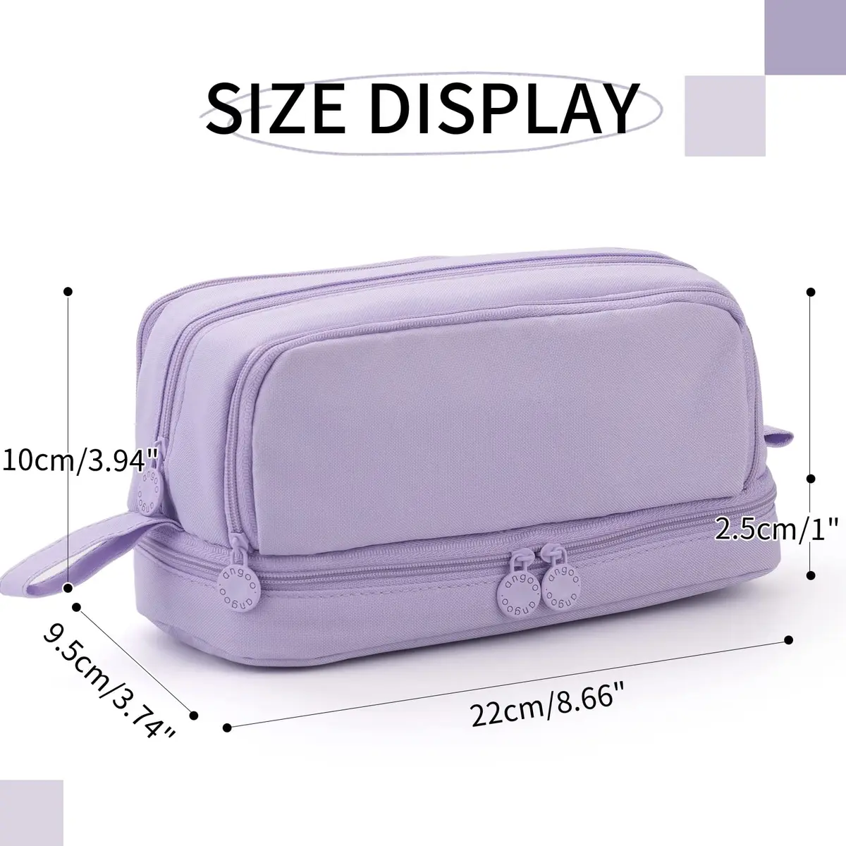 CICIMELON Large Capacity Pen Pencil Case with 4 Compartments | Multi-Slot School Organizer for Teen Girls, Women, Adults (Purple) - view 5
