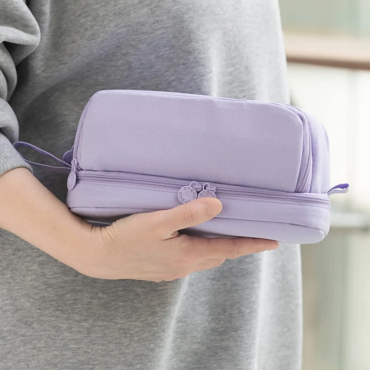 CICIMELON Large Capacity Pen Pencil Case with 4 Compartments | Multi-Slot School Organizer for Teen Girls, Women, Adults (Purple) - view 6