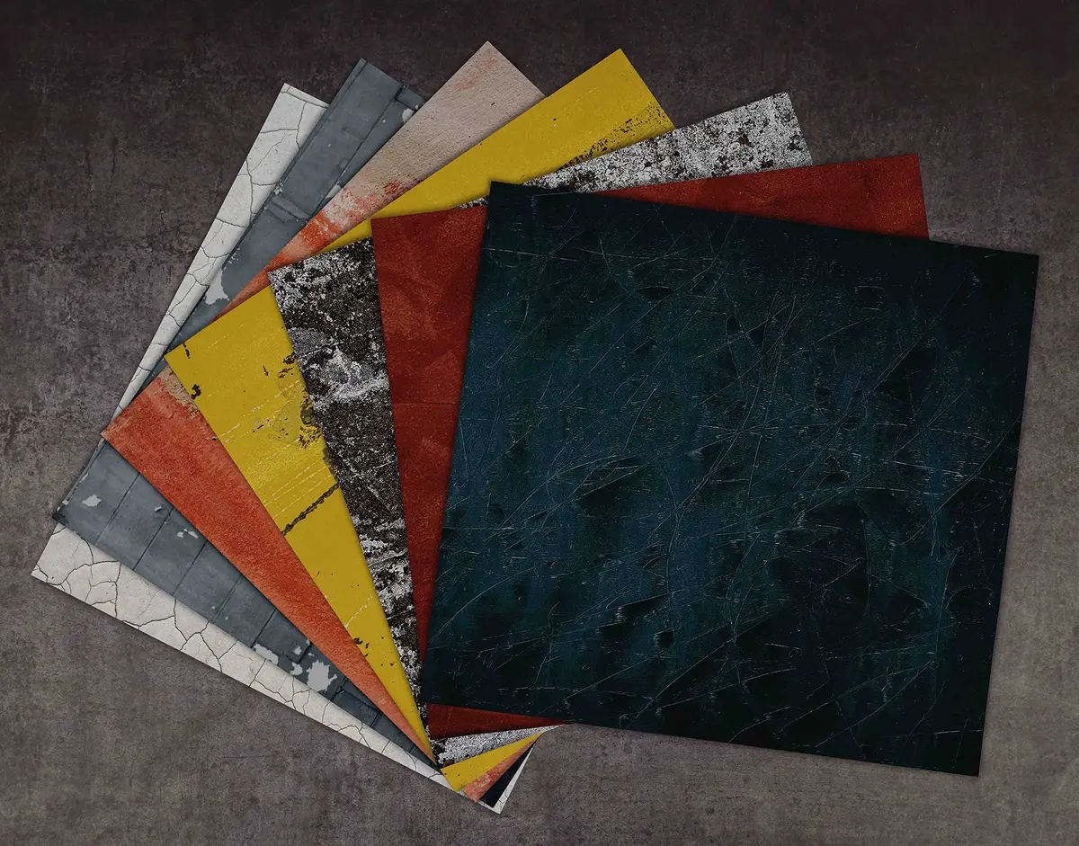Inkdotpot Grunge Wall Theme Scrapbook Paper Pad 12x12 Inch (30.48x30.48 cm) | 25 Sheets Single-Sided Acid-Free Cardstock - view 5