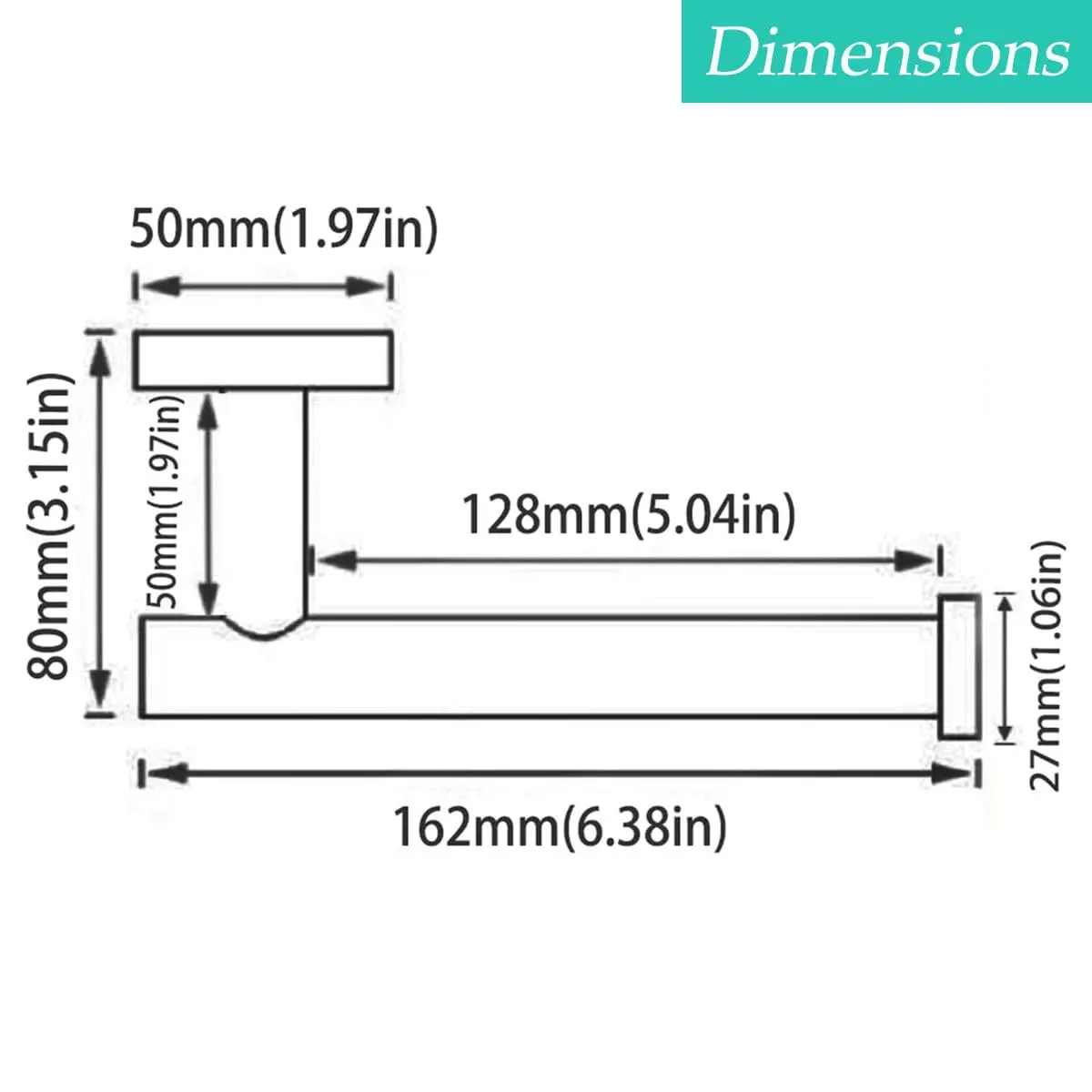 SEABEFORE White Toilet Paper Holder Wall-Mounted | Contemporary Stainless Steel Design - view 2