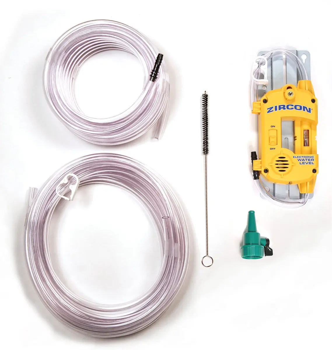 Zircon Electronic Water Level 25 Contractor Kit with 50 Ft Hose and Accessories, Yellow | Accurate Electronic Level for Indoors & Outdoors - main product image