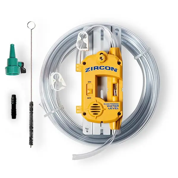 Zircon Electronic Water Level 25 Contractor Kit with 50 Ft Hose and Accessories, Yellow | Accurate Electronic Level for Indoors & Outdoors - view 3