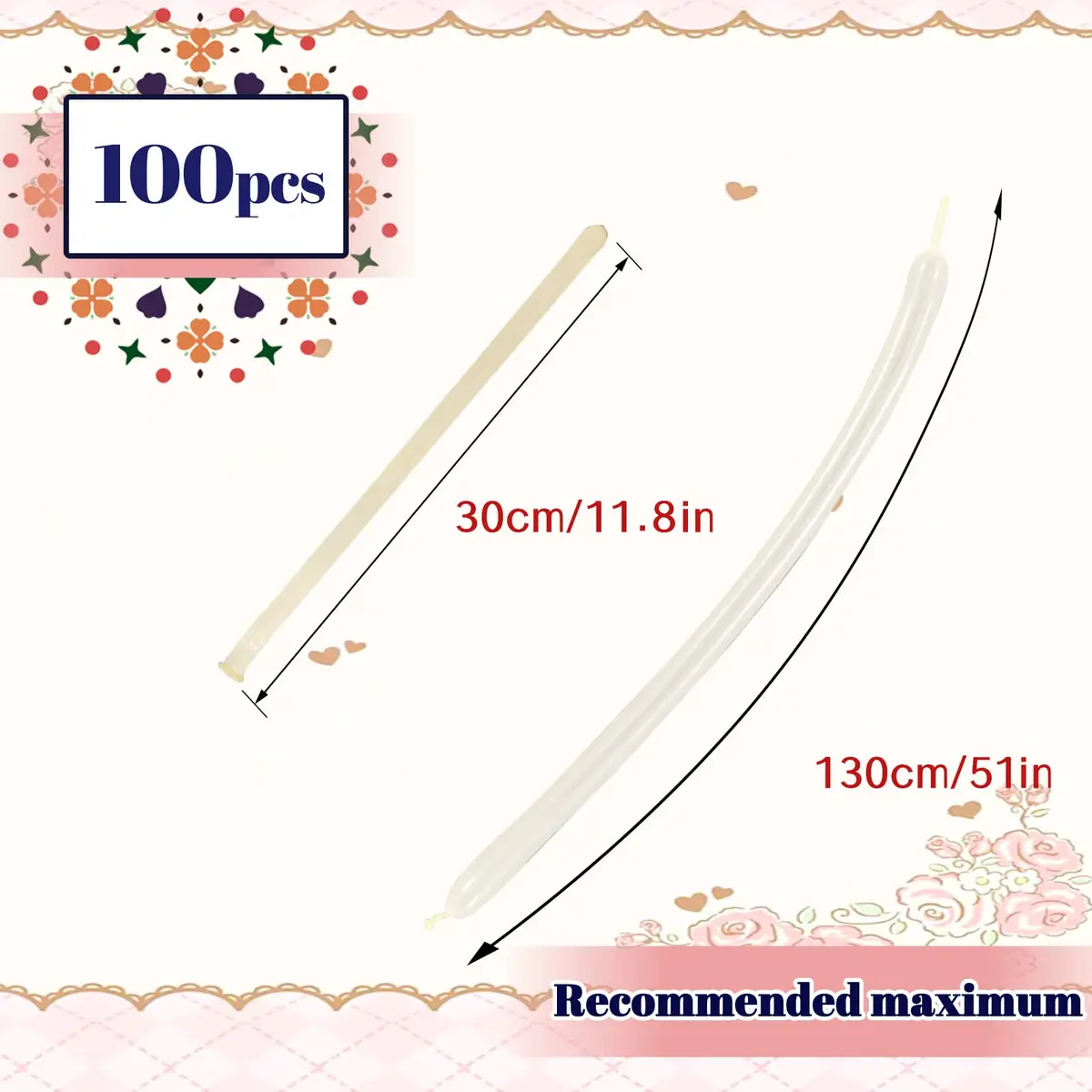 ASIUHY Clear Long Balloons 100 Pack | Twisting Animal Balloon for Parties & Birthdays - view 3